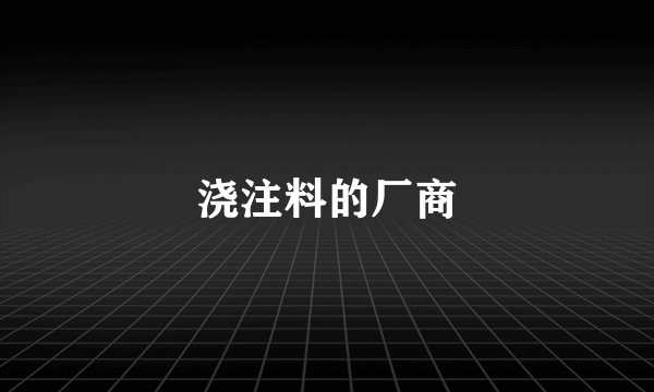 浇注料的厂商