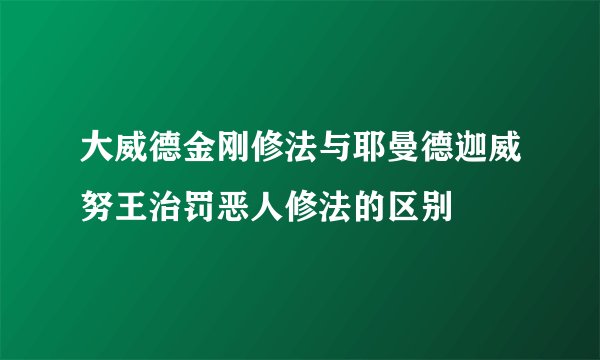 大威德金刚修法与耶曼德迦威努王治罚恶人修法的区别