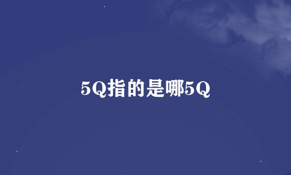 5Q指的是哪5Q