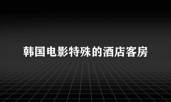 韩国电影特殊的酒店客房