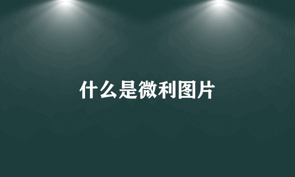 什么是微利图片