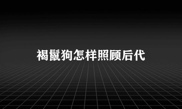 褐鬣狗怎样照顾后代