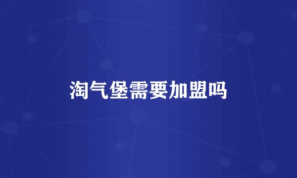 淘气堡需要加盟吗