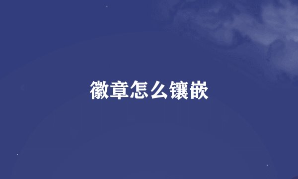 徽章怎么镶嵌