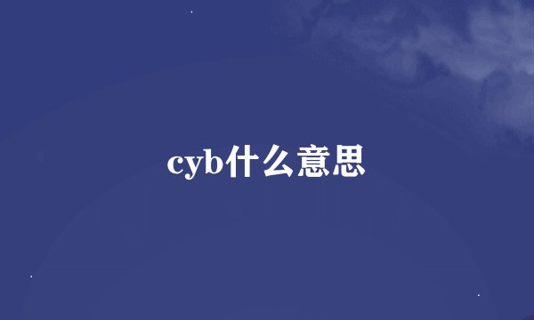 cyb什么意思