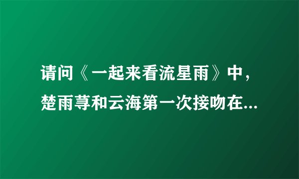 请问《一起来看流星雨》中，楚雨荨和云海第一次接吻在PPS里是第几集啊?