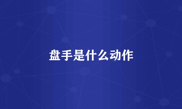盘手是什么动作