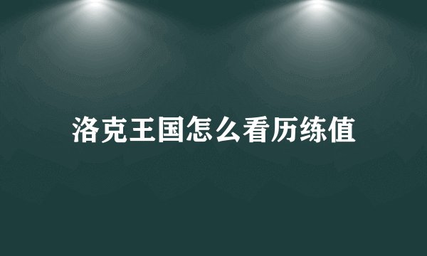 洛克王国怎么看历练值