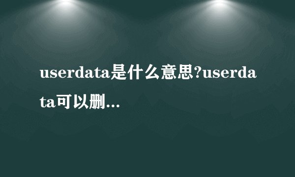 userdata是什么意思?userdata可以删除吗?介绍_userdata是什么意思?userdata可以删除吗?是什么