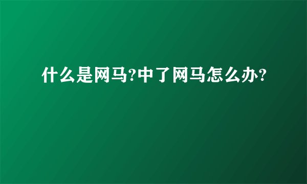 什么是网马?中了网马怎么办?