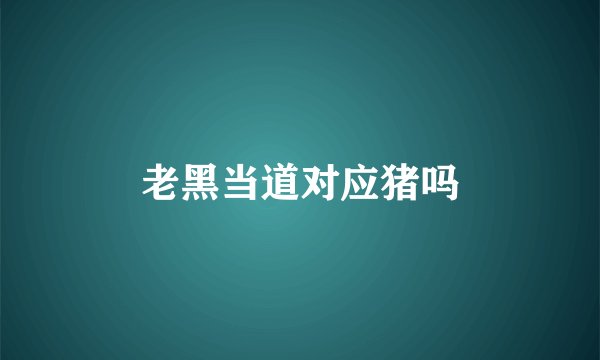 老黑当道对应猪吗