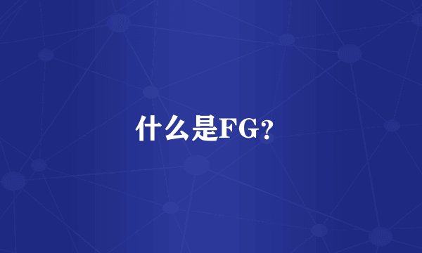 什么是FG？