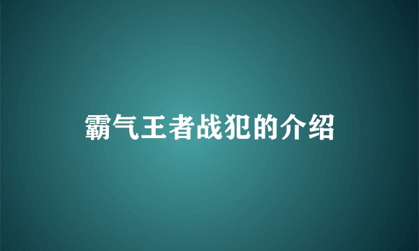 霸气王者战犯的介绍