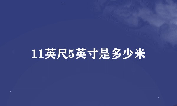 11英尺5英寸是多少米