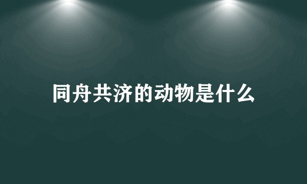 同舟共济的动物是什么