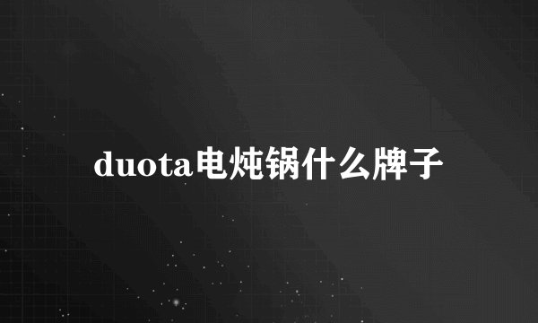 duota电炖锅什么牌子