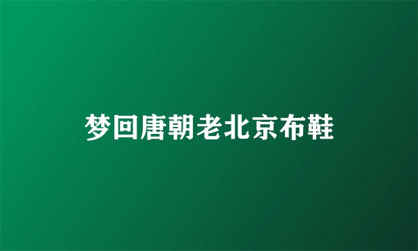 梦回唐朝老北京布鞋
