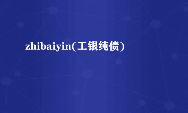 zhibaiyin(工银纯债)