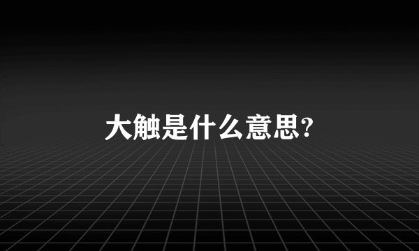 大触是什么意思?