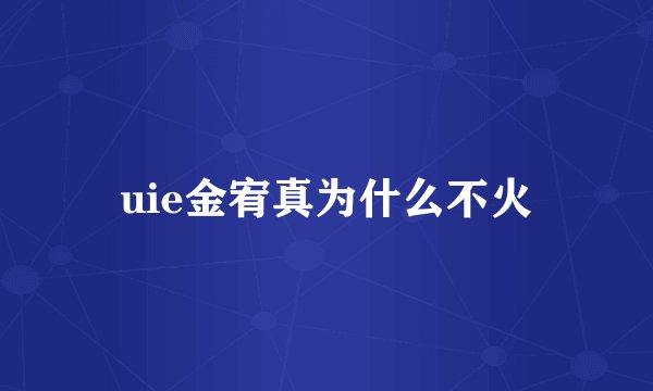 uie金宥真为什么不火