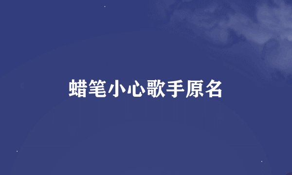 蜡笔小心歌手原名