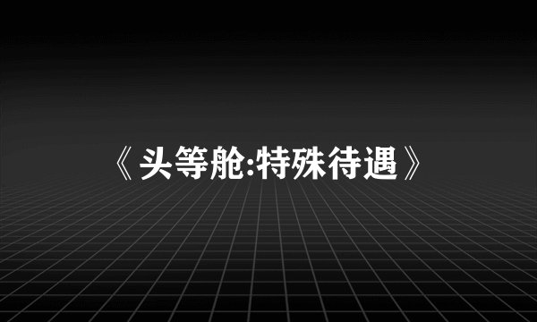 《头等舱:特殊待遇》
