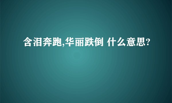 含泪奔跑,华丽跌倒 什么意思?