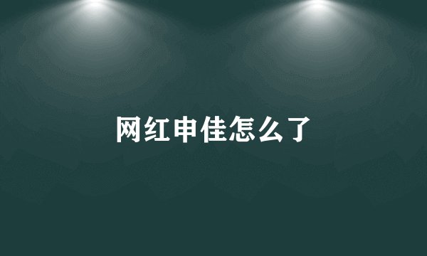 网红申佳怎么了