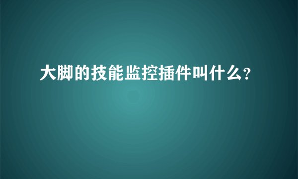 大脚的技能监控插件叫什么？
