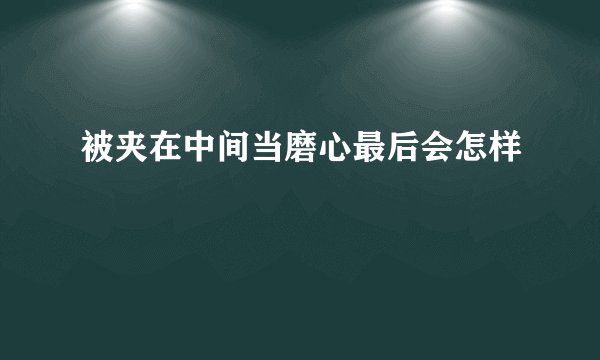 被夹在中间当磨心最后会怎样