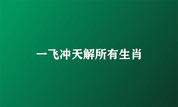 一飞冲天解所有生肖