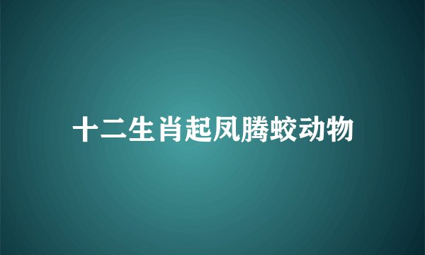 十二生肖起凤腾蛟动物