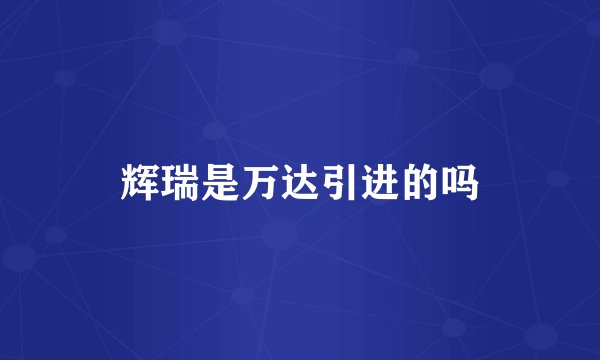 辉瑞是万达引进的吗