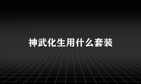 神武化生用什么套装