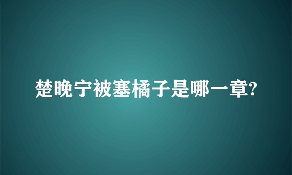 楚晚宁被塞橘子是哪一章?