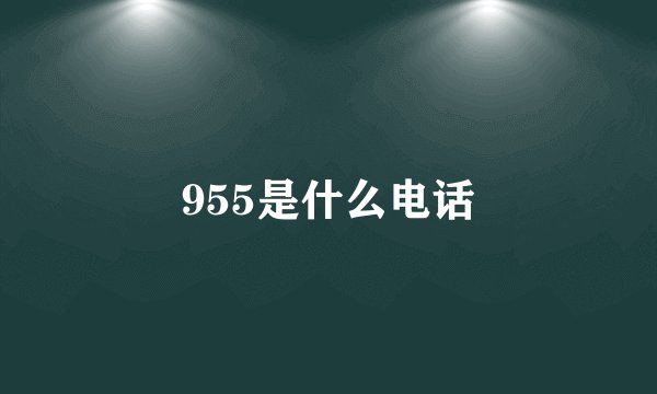 955是什么电话