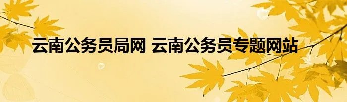 云南公务员局网 云南公务员专题网站