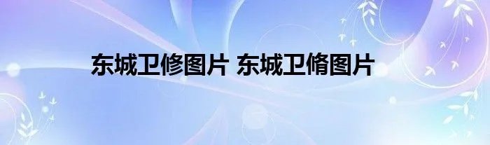 东城卫修图片 东城卫脩图片