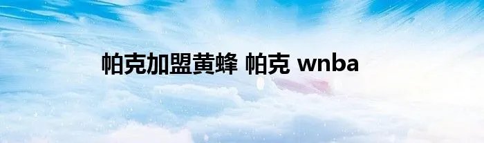 帕克加盟黄蜂 帕克 wnba