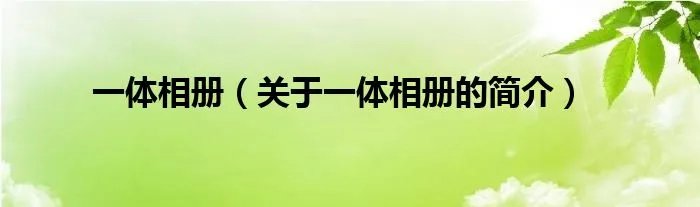 一体相册（关于一体相册的简介）