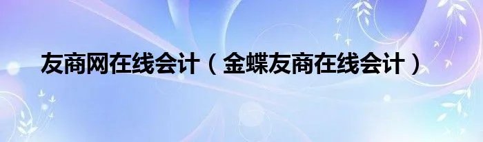 友商网在线会计（金蝶友商在线会计）