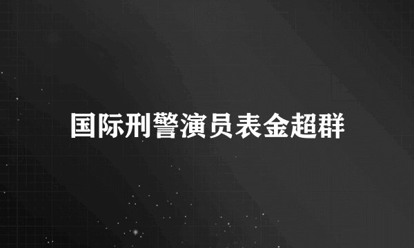 国际刑警演员表金超群