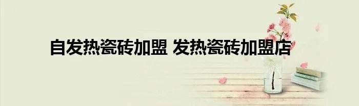 自发热瓷砖加盟 发热瓷砖加盟店