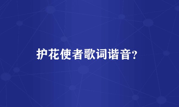 护花使者歌词谐音？