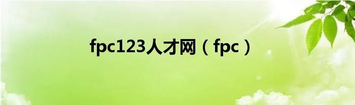 fpc123人才网（fpc）
