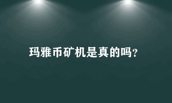 玛雅币矿机是真的吗?