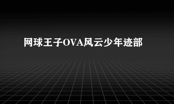 网球王子OVA风云少年迹部