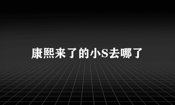 康熙来了的小S去哪了
