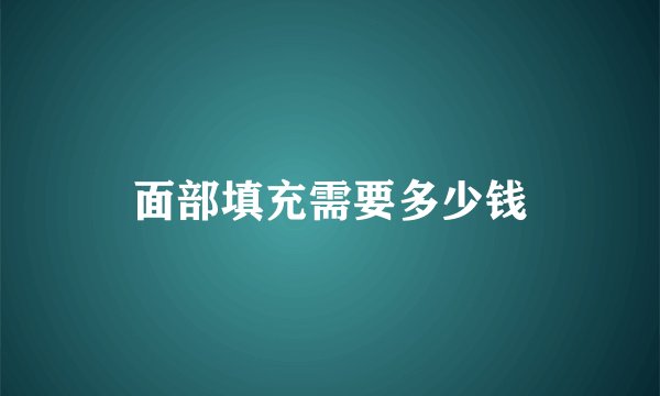 面部填充需要多少钱