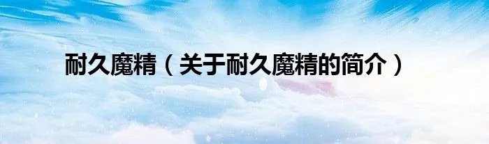 耐久魔精（关于耐久魔精的简介）